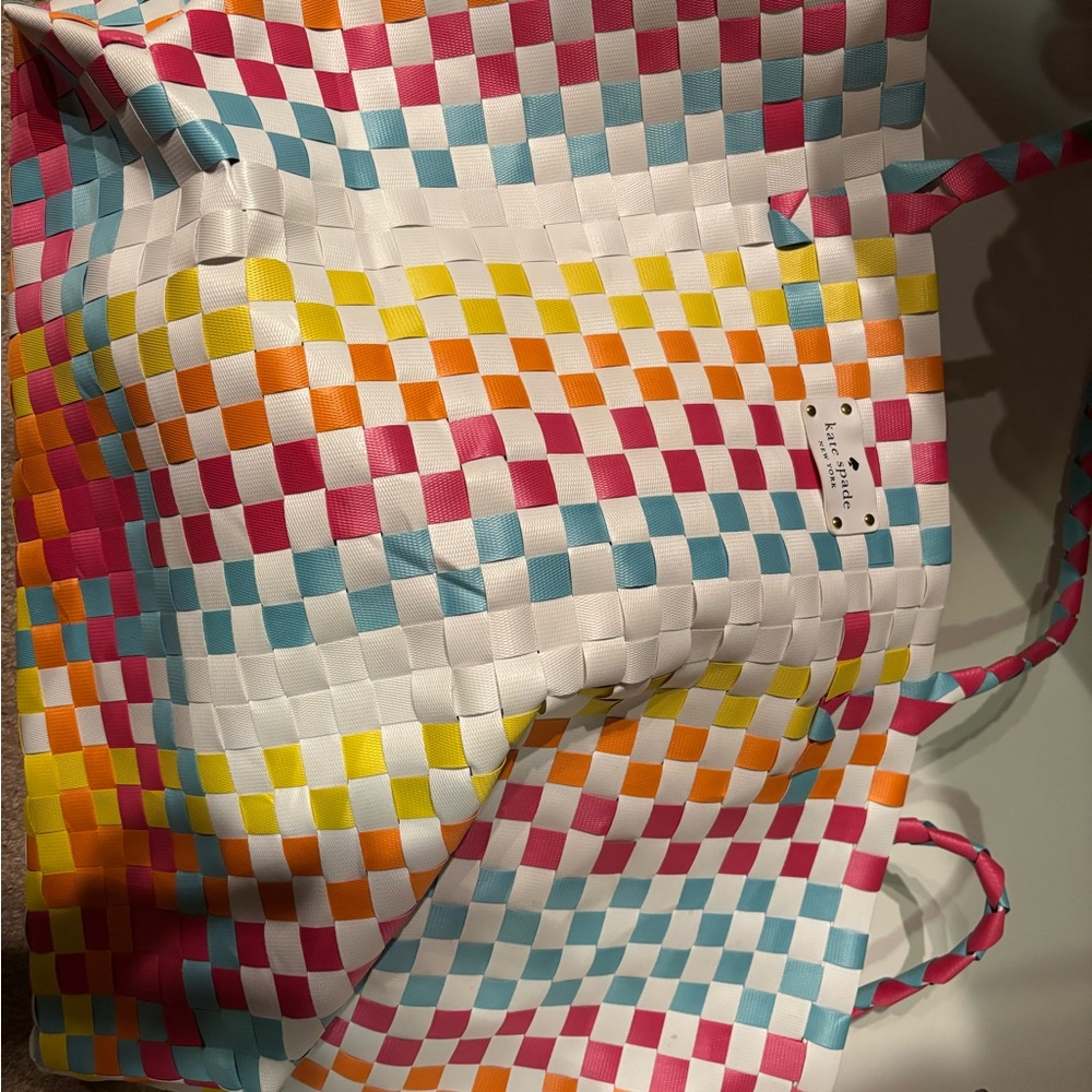 Kate Spade Multicolor Woven Tote